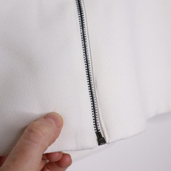 MISHA Strapless Peplum Blouse Top Hook and Eye Detail Lined in White Women's 2 - Picture 5 of 13